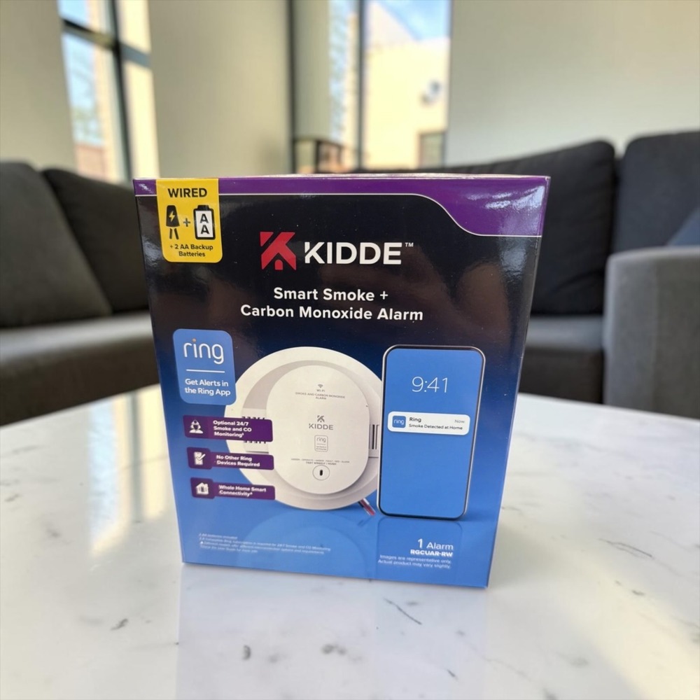 Kidde Smart Smoke and Carbon Monoxide Alarm Hardwired Ring Compatible RGCUAR-RW